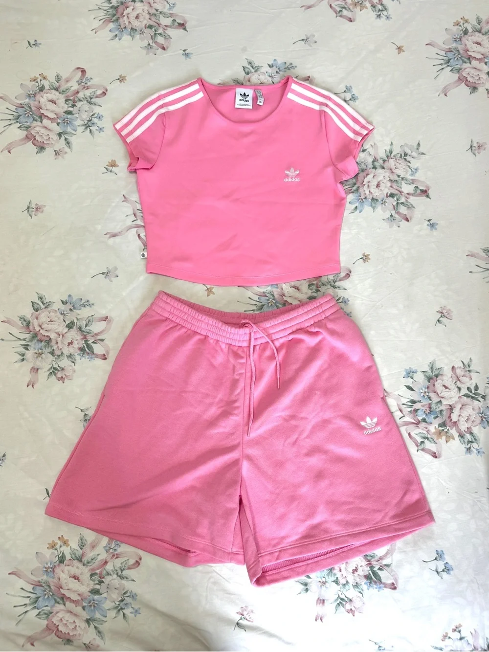 Adidas Originals Trefoil Pink Matching Set Barbie Pink Size M